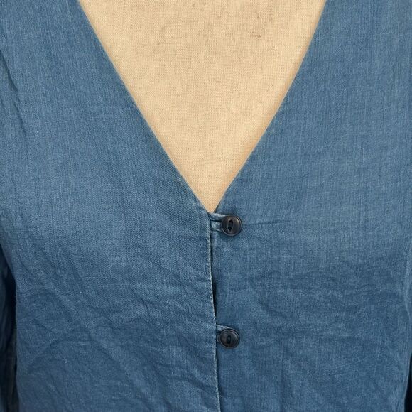 Madewell blue light cotton Button-Up Top size extra small - Picture 3 of 8